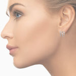 золотые серьги с цирконом  17098120